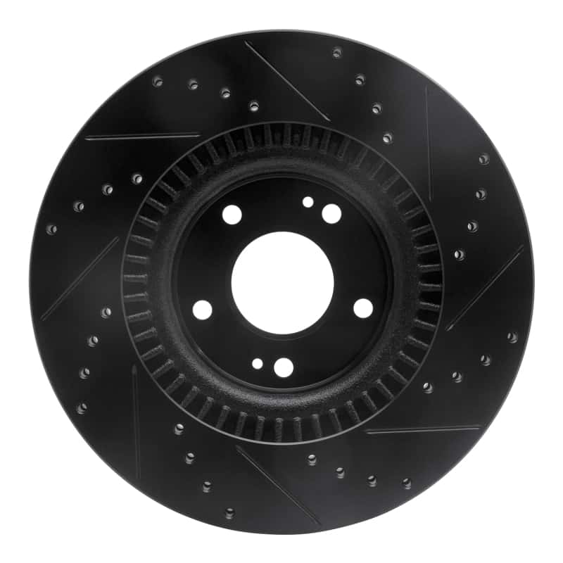 R1 Concepts — R1 10-16 Hyundai Genesis Coupe Front Left Drilled & Slotted Black Brake Rotor
R1 Brake Rotor Drill - view 5