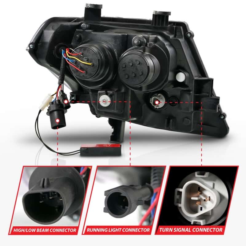 ANZO — ANZO 09-20 Nissan Frontier Chrome Projector Plank Style DRL w/ Switchback & Sequential LED DRL
Head Light Set
HdLtSet - view 6