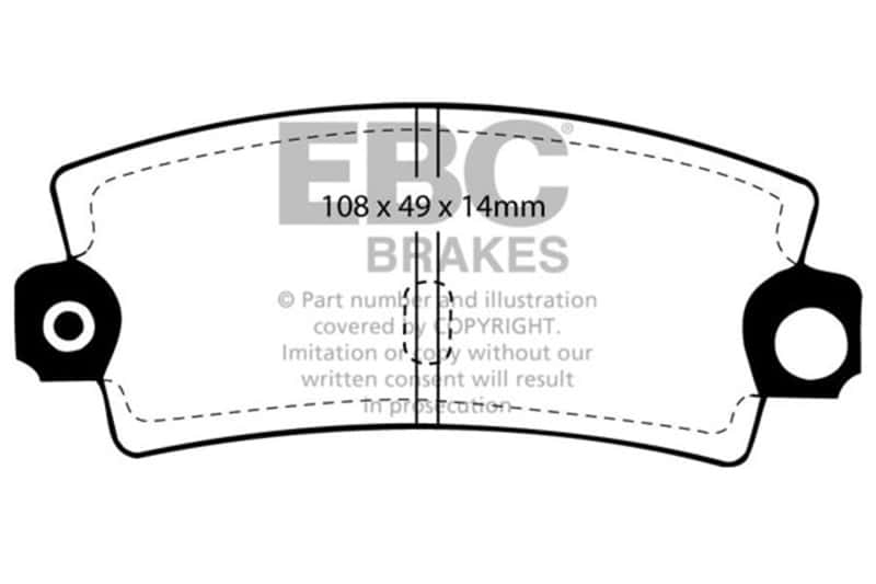 EBC — EBC 85-90 Lotus Esprit 2.2L Bluestuff Rear Brake Pads
Disc Brake Pad - view 9