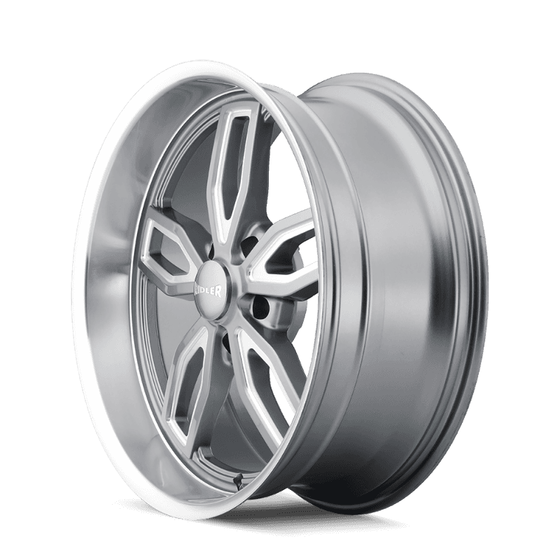 Ridler Wheels — Ridler 608 20x10 / 5x114.3 BP / 0mm Offset / 72.62mm Hub Gloss Grey Milled Wheel - view 2