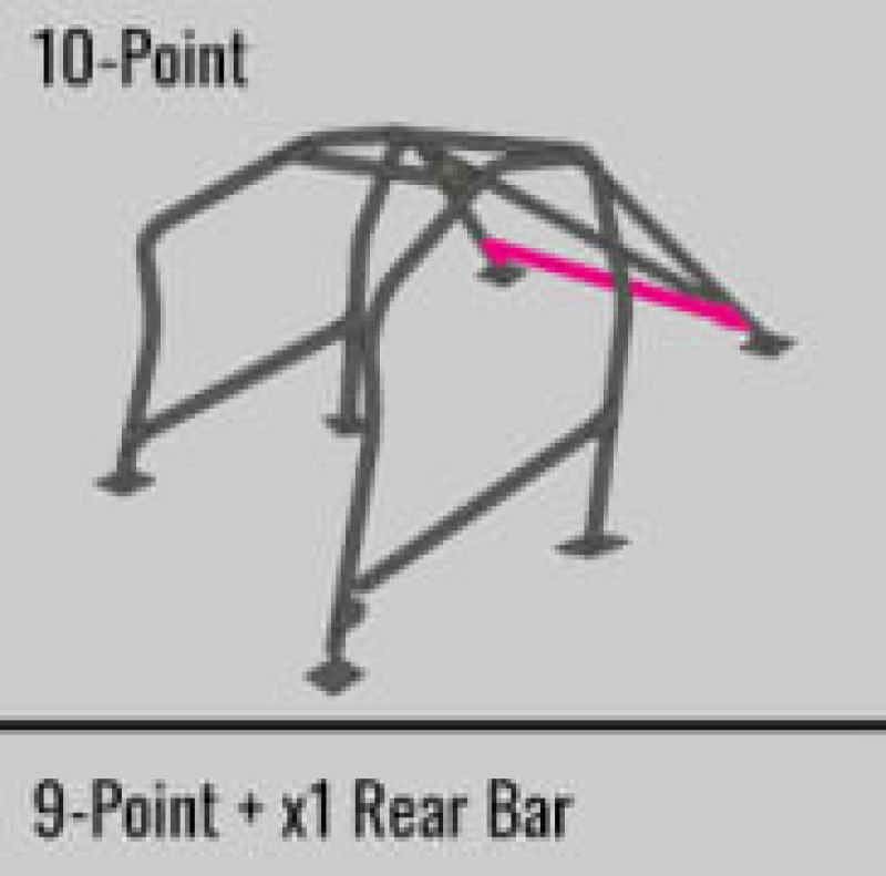 Cusco — Cusco SFTY21 2-Pssgr 10-Point BLK DASH-ESCAPE Roll Cage Subaru GDA/GDB 01-07 (S/O/No Cancel) - view 4