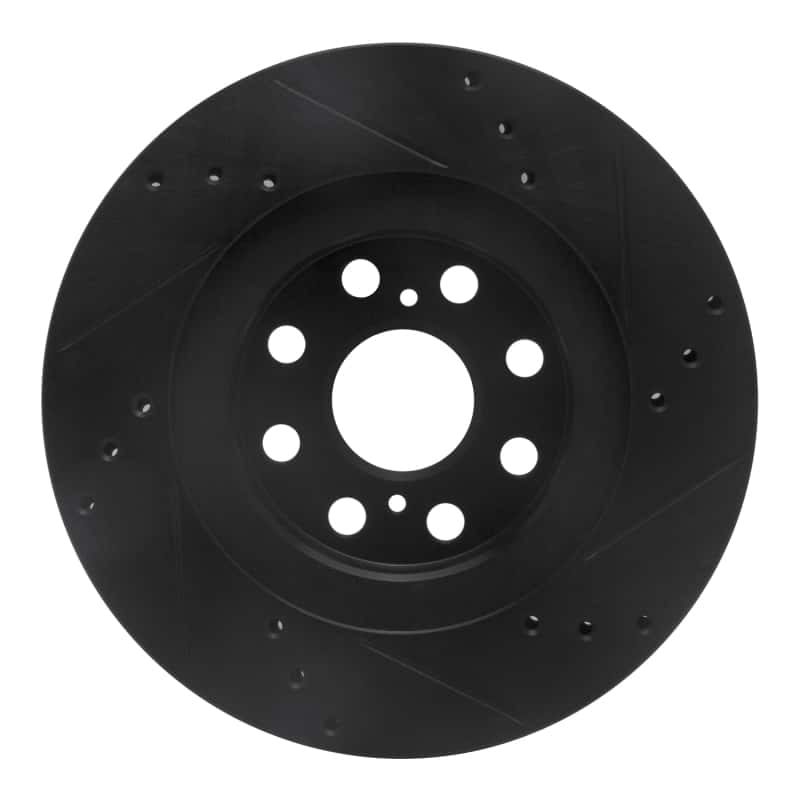 R1 Concepts — R1 00-05 Toyota MR2 Spyder Rear Left Drilled & Slotted Black Brake Rotor
R1 Brake Rotor Drill - view 5