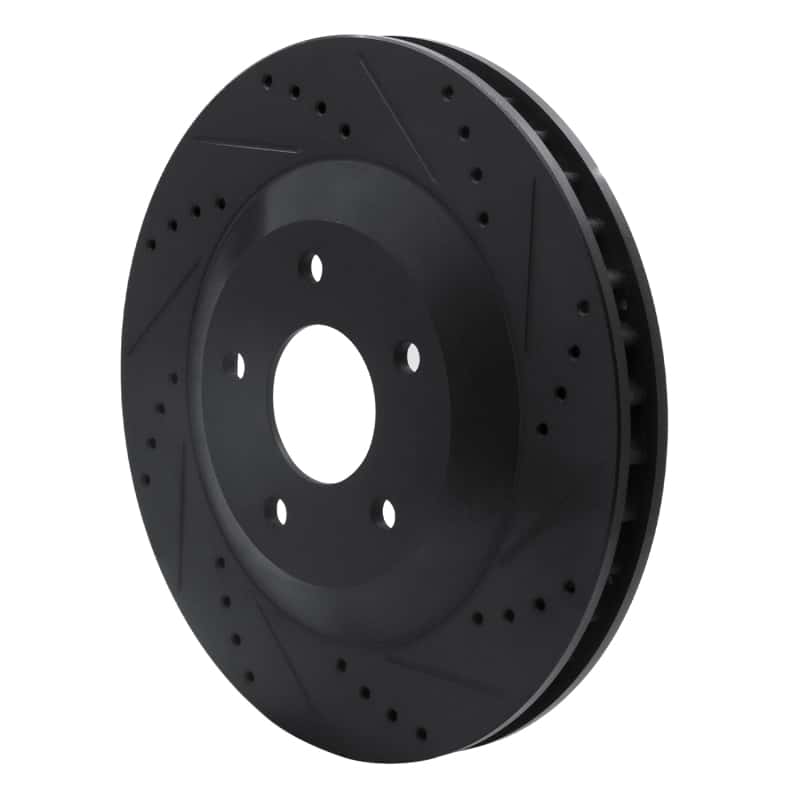 R1 Concepts — R1 97-09 Cadillac XLR Left Front Drilled & Slotted Black Brake Rotor
R1 Brake Rotor Drill - view 2