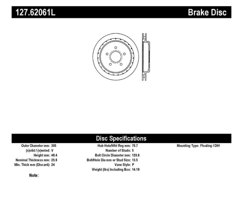 Stoptech — StopTech 97-10 Chevy Corvette Slotted & Drilled Rear Left Rotor
Disc Brake Rotor
Slot/Drill Rotor - view 3