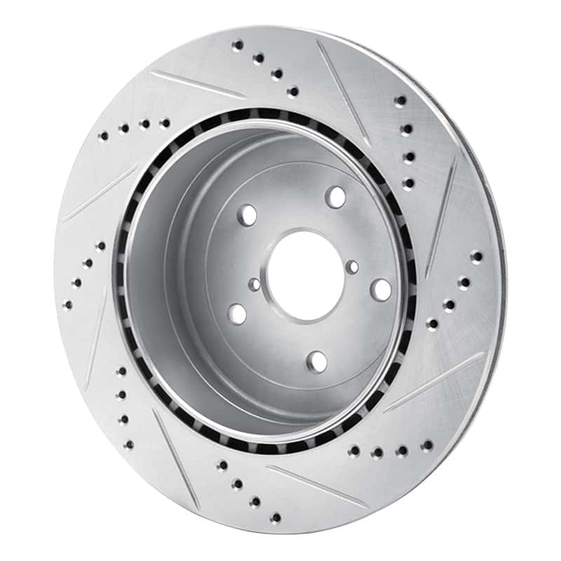 R1 Concepts — R1 05-07 Subaru Impreza Rear Left Drilled & Slotted Silver Brake Rotor
R1 Brake Rotor Drill - view 4