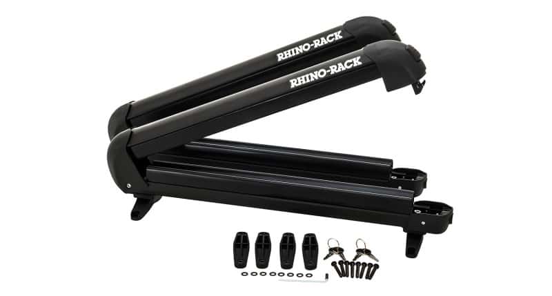 Rhino-Rack — Rhino-Rack Universal Ski/Snowboard Carrier - Fits 4 Pairs of Skis or 2 Snowboards - Black - view 2