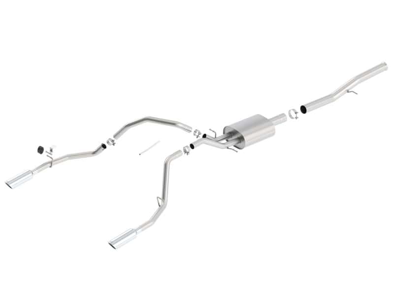 Borla — Borla 14 Silv/Sierra 1500 EC Std/CC Short 143.5in WB Touring Single Split Rear Exit Cat-Back Exhaust
Cat-Back System
ExhstSysKt - view 3