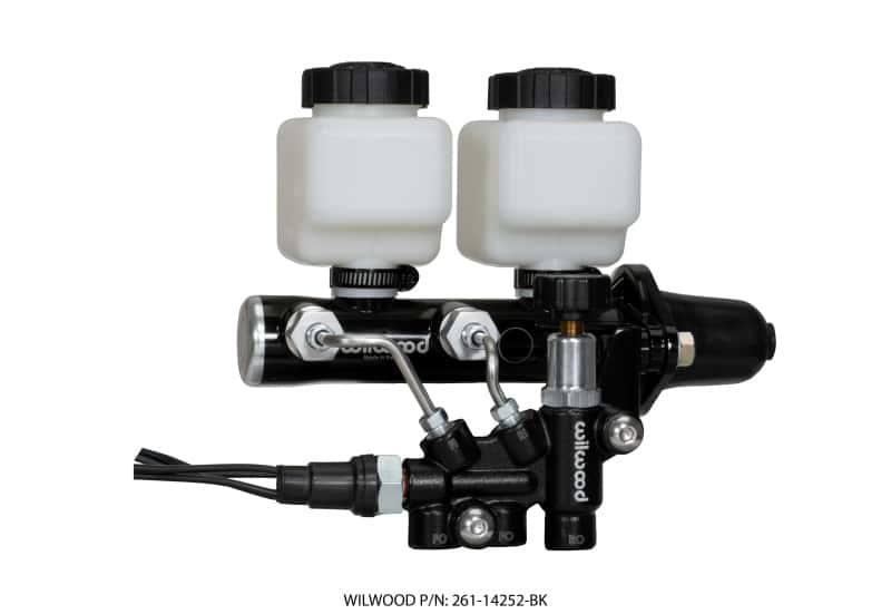 Wilwood — Wilwood Tandem Remote M/C Kit w L/H Bracket & Prop Valve - 1 1/8in Bore Black
M/C,TANDEM KIT - view 2