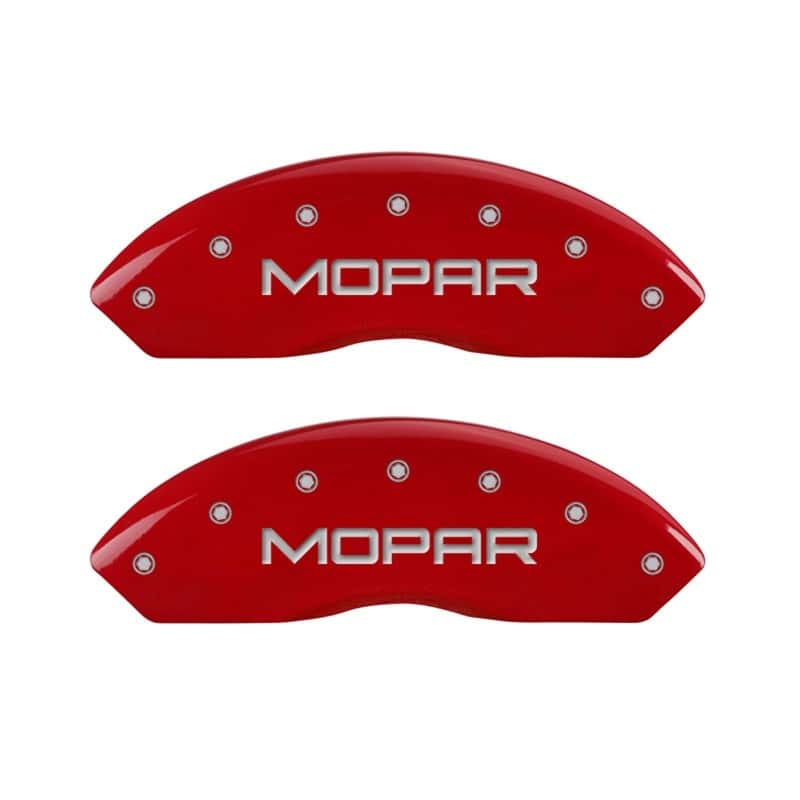 MGP — MGP Front set 2 Caliper Covers Engraved Front MOPAR Red finish silver ch
Caliper Covers - view 1
