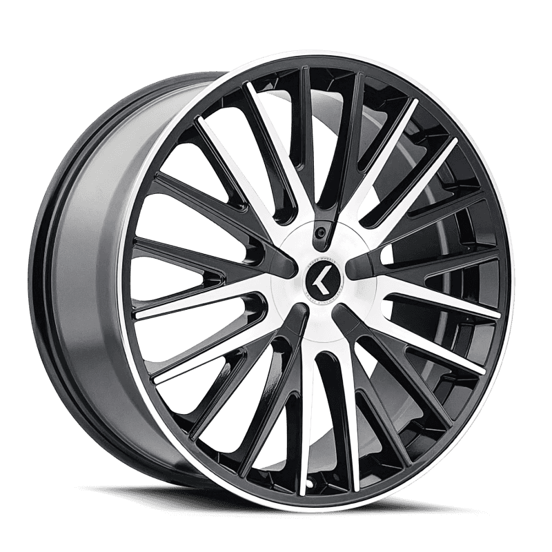 Kraze Wheels — Kraze KR185 Double Down 22x8.5 / 5x112/114.3 BP / 38mm Offset / 73mm Hub Gloss Black Machined Wheel
KRAZE KR185 - view 1