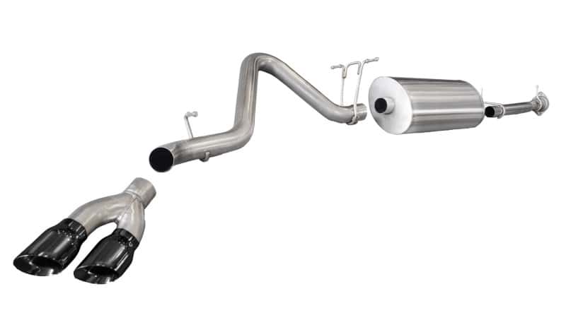CORSA Performance — Corsa 11-13 GMC Sierra 6.0L V8 3in Cat-Back Single Side w Twin 4in Black Pro-Series Tips
Exhaust - view 1