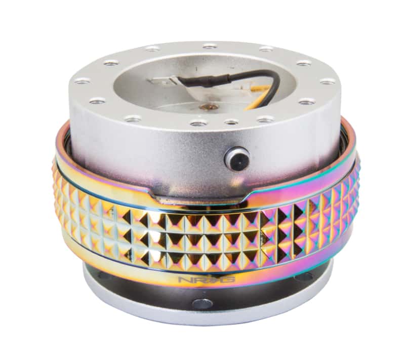 NRG — NRG Quick Release Kit - Pyramid Edition - Silver Body / Neochrome Pyramid Ring - view 2