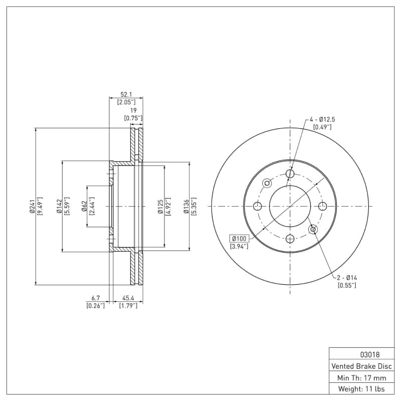 DFC — DFC 03-06 Dodge Verna (Mexico) Front GeoSPEC Coated Rotor
DFC Brake Rotor - view 6