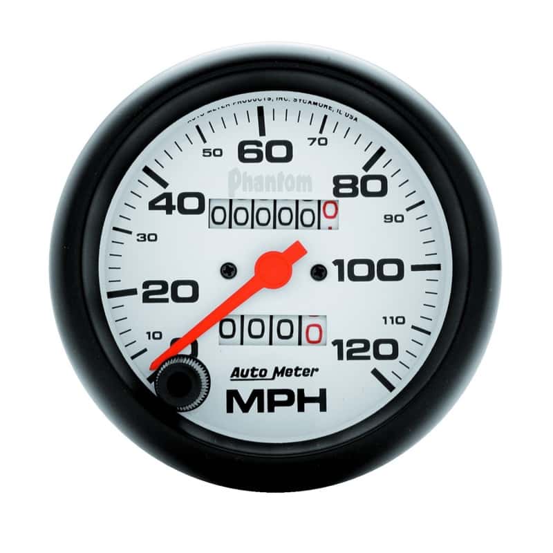 AutoMeter — Autometer Phantom 3-3/8in 120MPH Speedometer Gauge - Mechanical Full Sweep
3-3/8" SPEEDO, 120 M - view 1