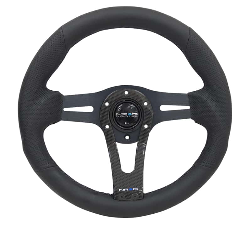 NRG — NRG Reinforced Steering Wheel (320mm) w/Carbon Center Spoke - view 4