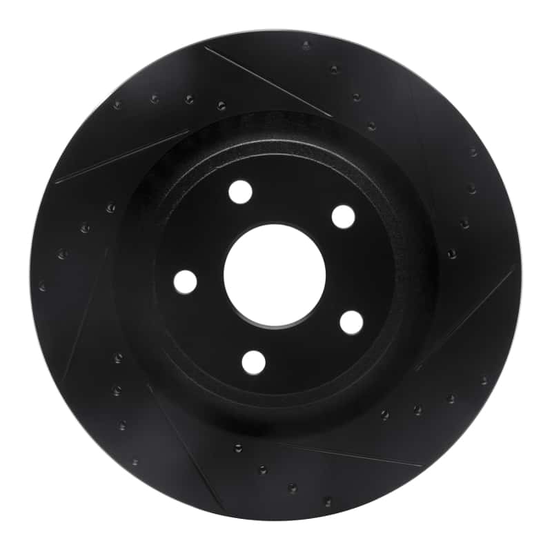 R1 Concepts — R1 06-10 Jeep Grand Cherokee Front Right Drilled & Slotted Black Brake Rotor
R1 Brake Rotor Drill - view 1