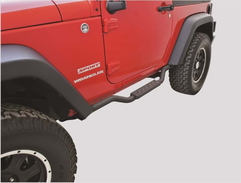 Rampage — Rampage 2007-2018 Jeep Wrangler(JK) Side Bar Drop Step Slimline - Black
Slmln 2in. Rnd Sd Br
Nerf/Step Bar - view 2