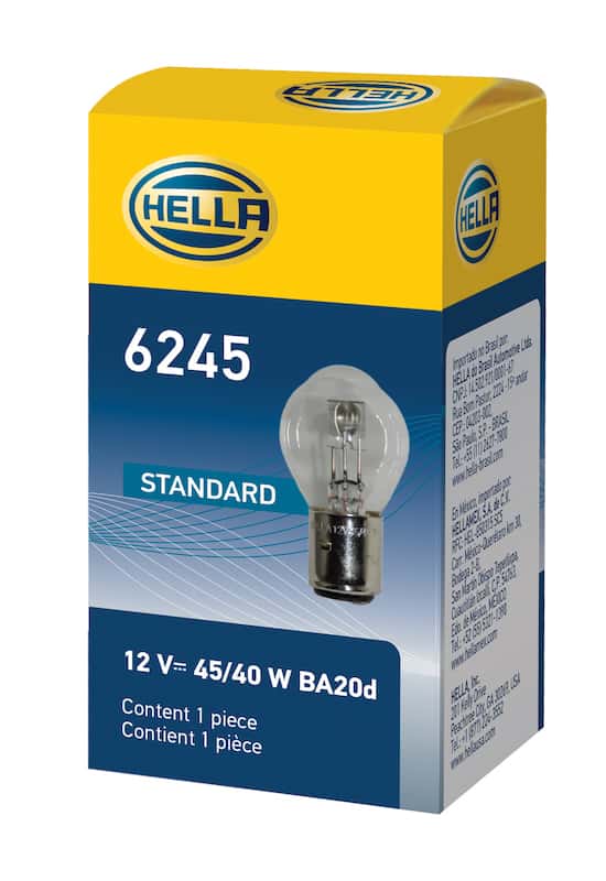 Hella — Hella Bulb 6245 12V 45/40W Ba20D B11 S2
6245 Incan Bulb - view 9