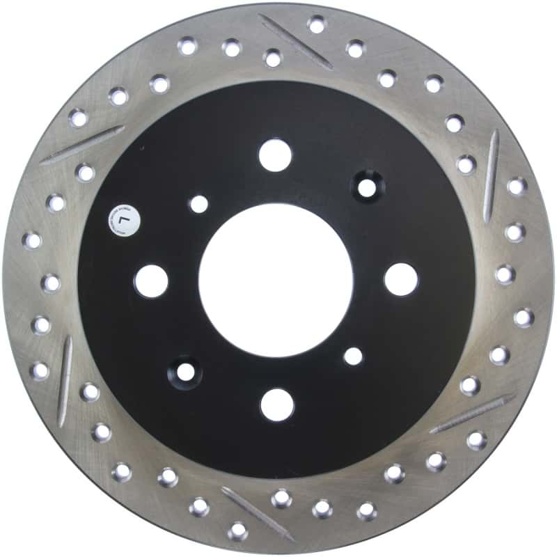 Stoptech — StopTech 90-96 Acura Integra / 97-01 Integra (Exc. Type R) Slotted & Drilled Left Rear Rotor
Disc Brake Rotor
Slot/Drill Rotor - view 2