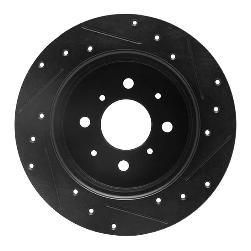 R1 Concepts — R1 01-05 Acura EL Rear Left Drilled & Slotted Black Brake Rotor
R1 Brake Rotor Drill - view 5