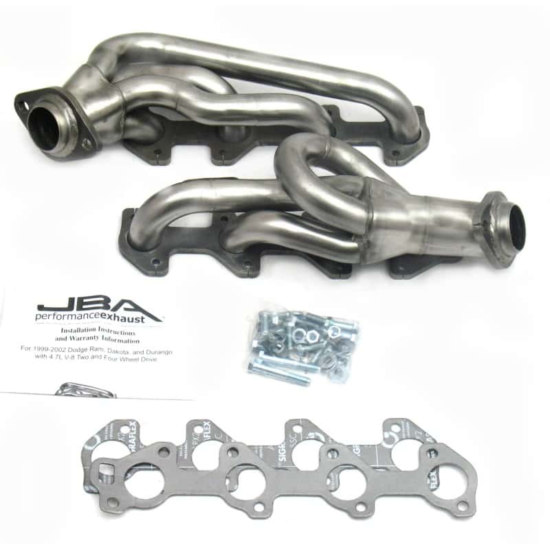 JBA — JBA 00-03 Dodge 4.7L PowerTech 1-1/2in Primary Raw 409SS Cat4Ward Header
Exhaust Header - view 2
