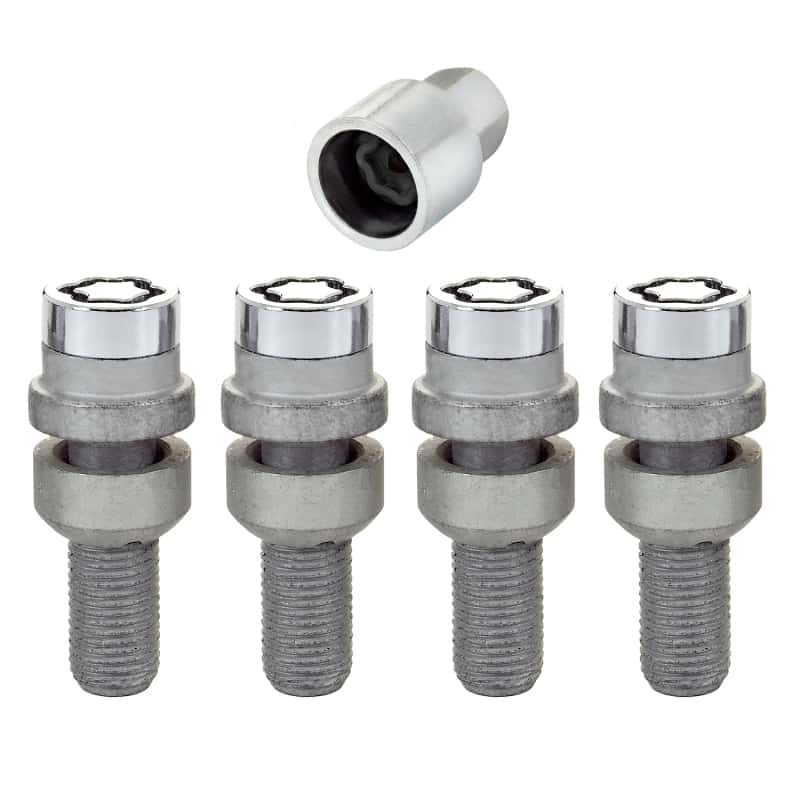 McGard — McGard Wheel Lock Bolt Set - 4pk. (Radius Seat) M14X1.5 / 17mm Hex / 28.2mm Shank Length - Chrome
WHEEL LOCK SET - view 1
