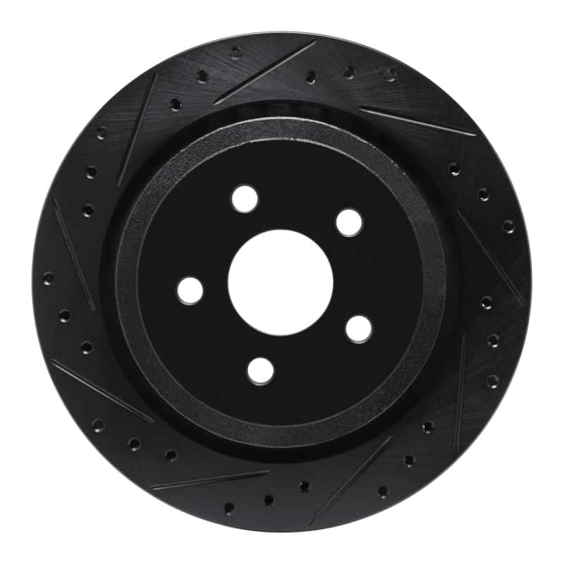 R1 Concepts — R1 89-95 Chrysler LeBaron Rear Left Drilled & Slotted Black Brake Rotor
R1 Brake Rotor Drill - view 1