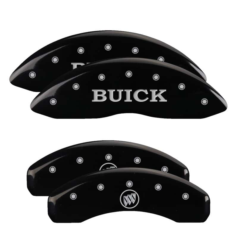 MGP — MGP 4 Caliper Covers Engraved Front Buick Engraved Rear Buick Shield Black finish silver ch
Caliper Covers - view 1