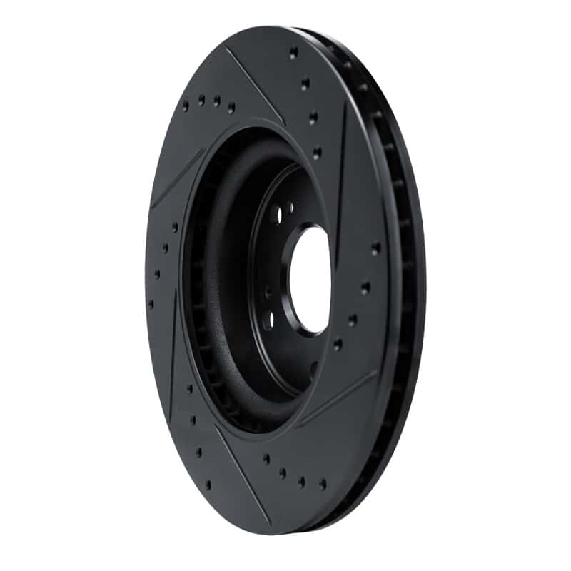 R1 Concepts — R1 12-16 Honda CR-V Front Left Drilled & Slotted Black Brake Rotor
R1 Brake Rotor Drill - view 4