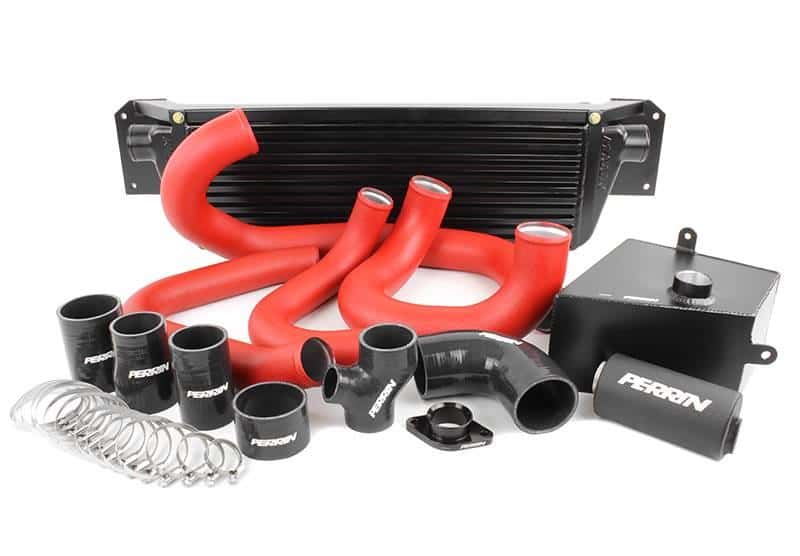 Perrin Performance — PERRIN 15-21 Subaru WRX Front Mount Intercooler Boost Tubes + Hardware - Red Tubes - view 2