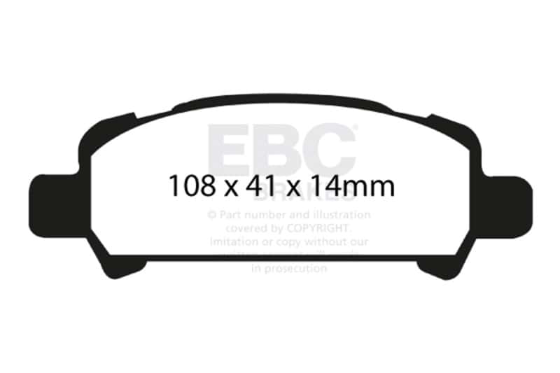 EBC — EBC 01-02 Subaru Impreza 2.0 Turbo WRX Bluestuff Rear Brake Pads
Disc Brake Pad - view 4