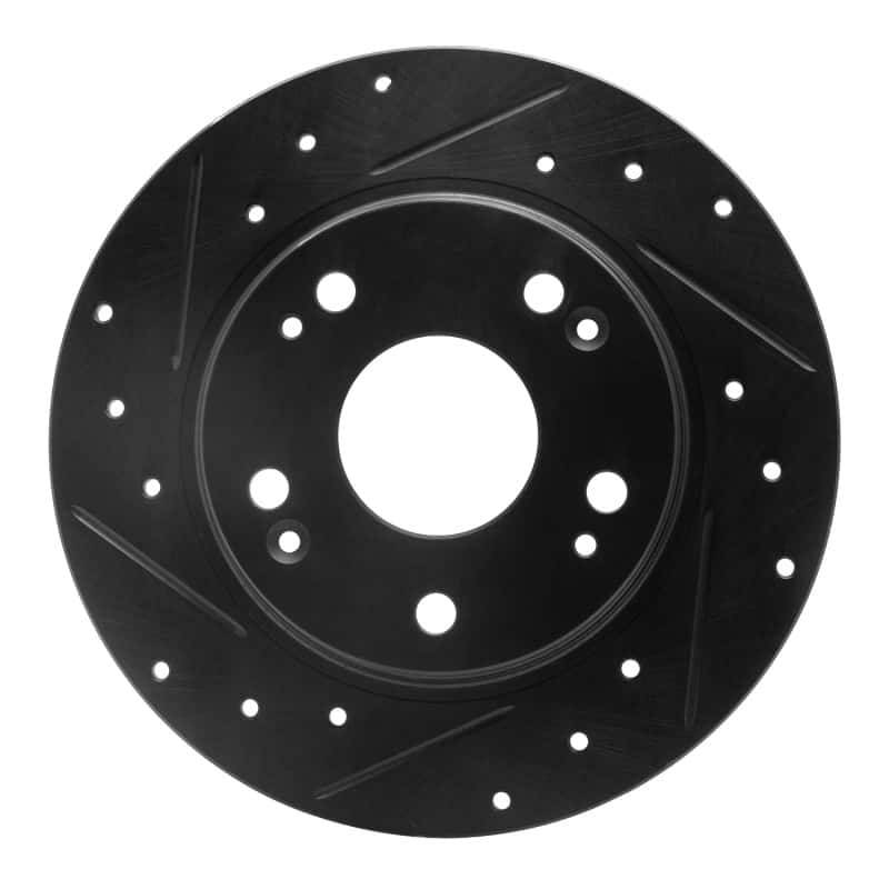 R1 Concepts — R1 11-15 Honda CR-Z Rear Left Drilled & Slotted Black Brake Rotor
R1 Brake Rotor Drill - view 1