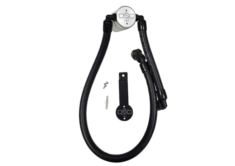 J&L — J&L Oil Separator 3.0 Passenger Side 2011-14 Mustang GT/12-13 Boss 302 Remote Mount - Clear Anodized
Oil Separator - view 1