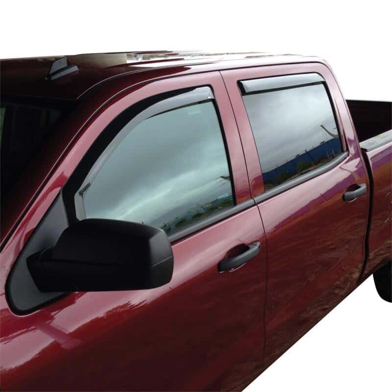 Westin — Westin 2014-2018 Chevy Silverado 1500 Crew Cab In-Channel Wind Deflector 4pc - Smoke
Side Window Vent - view 2