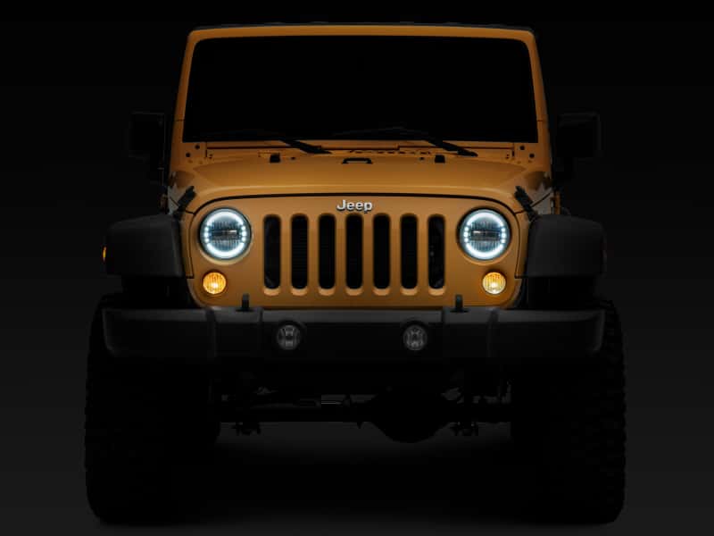 Raxiom — Raxiom 97-18 Jeep Wrangler TJ/JK Axial 7-Inch LED Headlights w/ DRL- Black Housing (Clear Lens)
Headlights - view 11