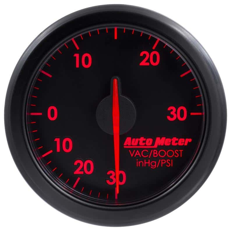 AutoMeter — Autometer Airdrive 2-1/6in Boost/Vac Gauge 30in HG/30 PSI - Black
GA 2" BST/V ARDRV BK - view 2