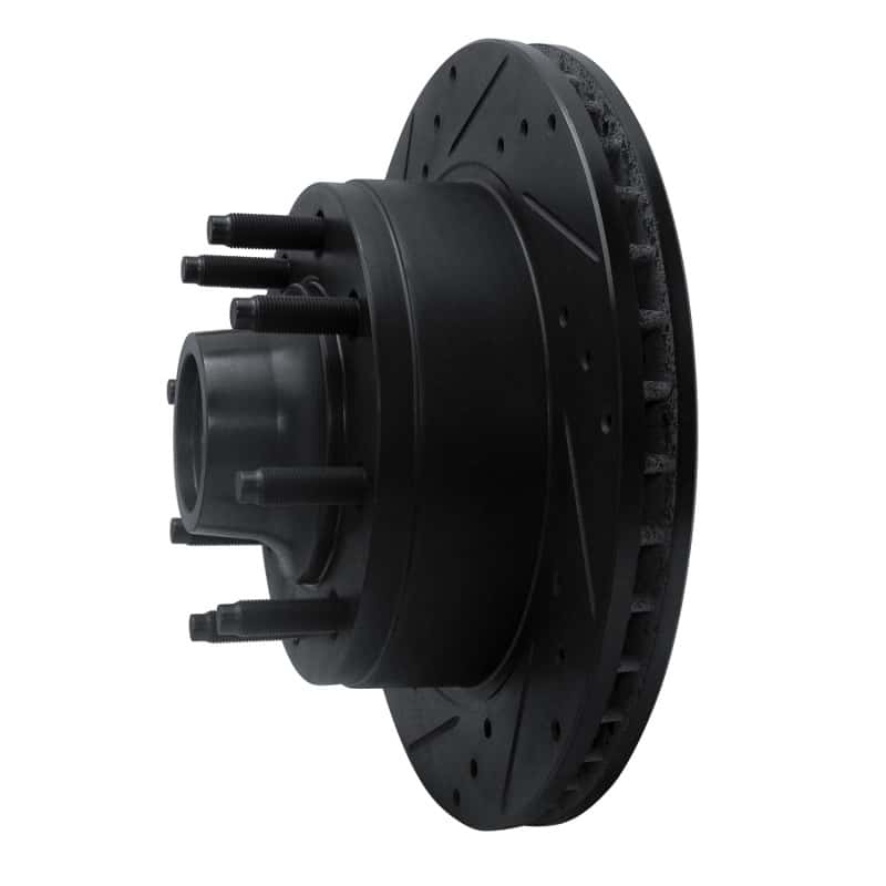 R1 Concepts — R1 95-07 Ford E-350 Econoline Club Wagon Front Left Drilled & Slotted Black Brake Rotor
R1 Brake Rotor Drill - view 2