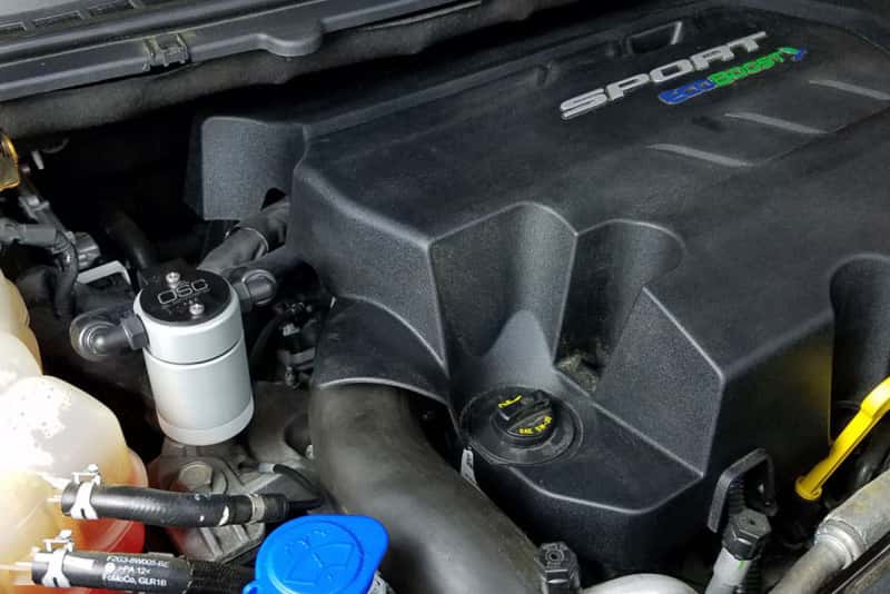 J&L — J&L 2015-2024 Ford Edge Sport/ST Passenger Side Oil Separator 3.0 - Clear Anodized
Oil Separator - view 2