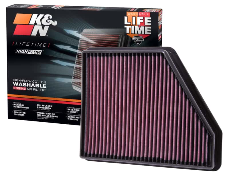 K&N Engineering — K&N 10 Chevy Camaro 3.6/6.2L Drop In Air Filter
Replacement Air Filt
Air Filter - view 8