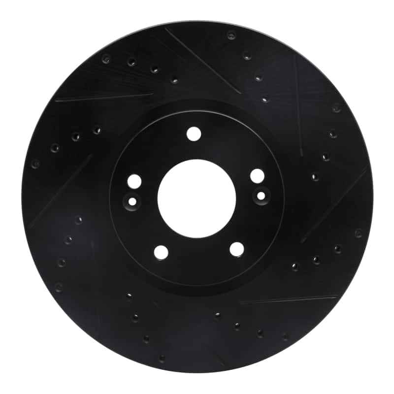 R1 Concepts — R1 07-12 Hyundai Veracruz Front Right Drilled & Slotted Black Brake Rotor
R1 Brake Rotor Drill - view 1