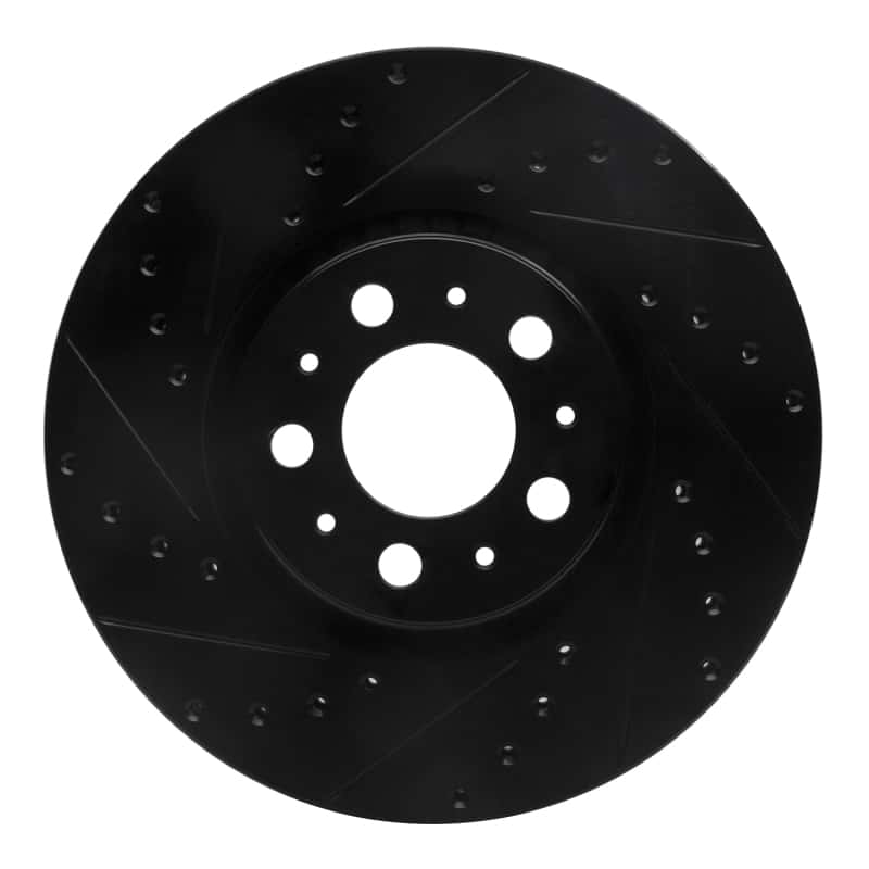 R1 Concepts — R1 03-09 Volvo S60 Front Left Drilled & Slotted Black Brake Rotor
R1 Brake Rotor Drill - view 5