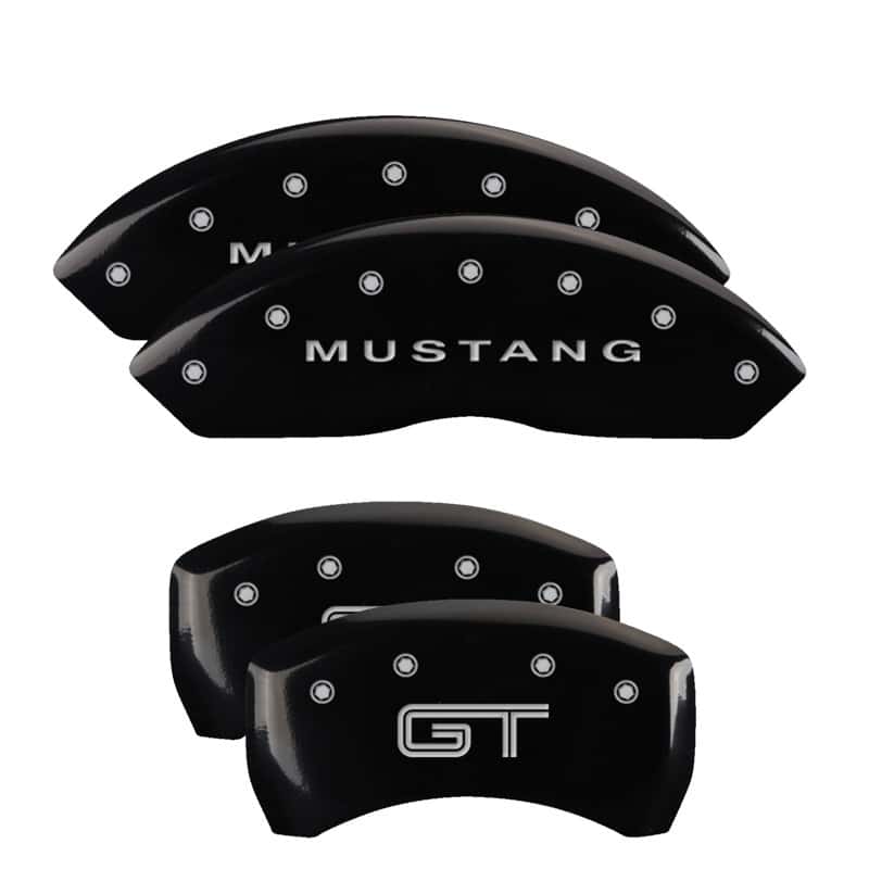MGP — MGP 4 Caliper Covers Engraved Front Mustang Engraved Rear S197/GT Black finish silver ch
Caliper Covers - view 1