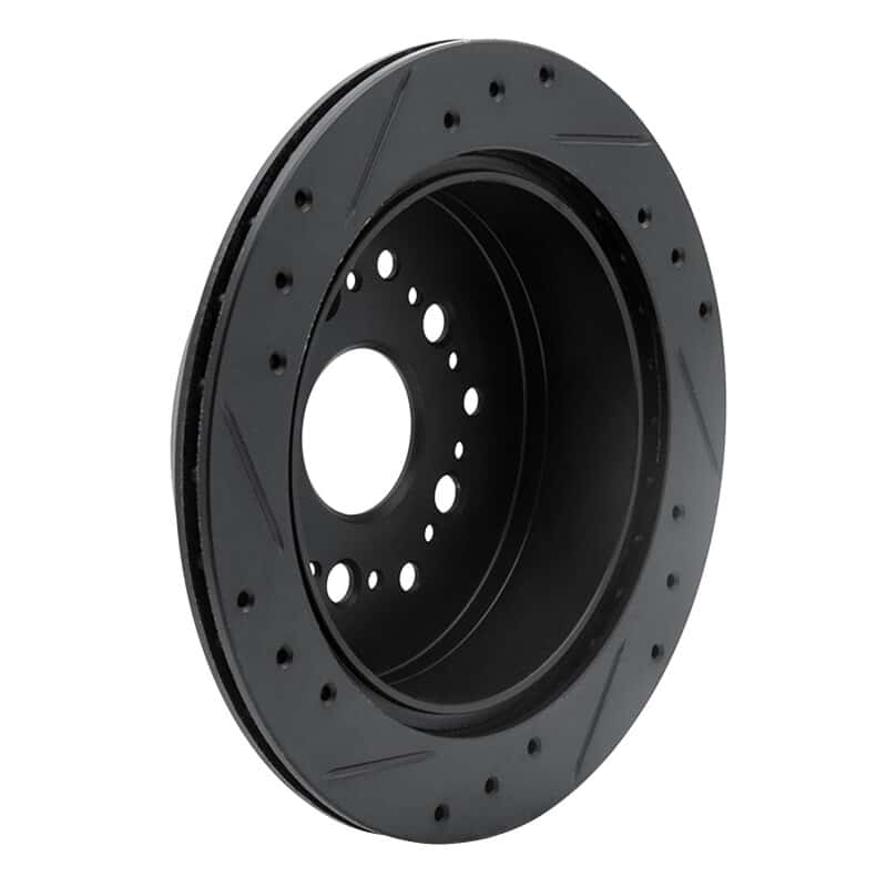 R1 Concepts — R1 92-98 Lexus SC300 Rear Right Drilled & Slotted Black Brake Rotor
R1 Brake Rotor Drill - view 4
