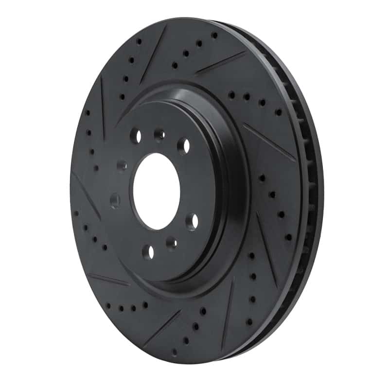 R1 Concepts — R1 06-16 Buick Allure Front Left Drilled & Slotted Black Brake Rotor
R1 Brake Rotor Drill - view 2