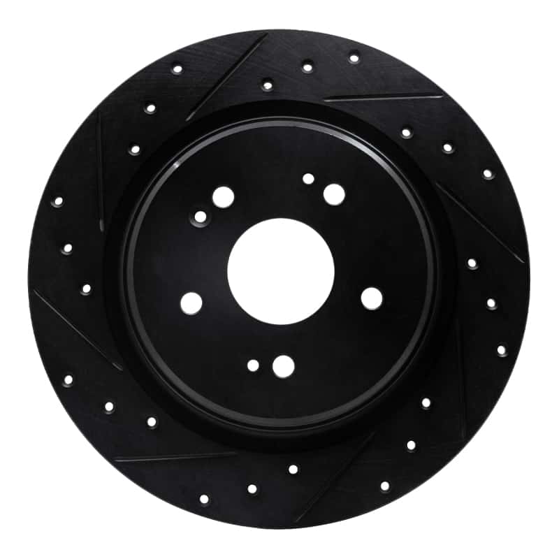 R1 Concepts — R1 15-25 Acura TLX Rear Left Drilled & Slotted Black Brake Rotor
R1 Brake Rotor Drill - view 1