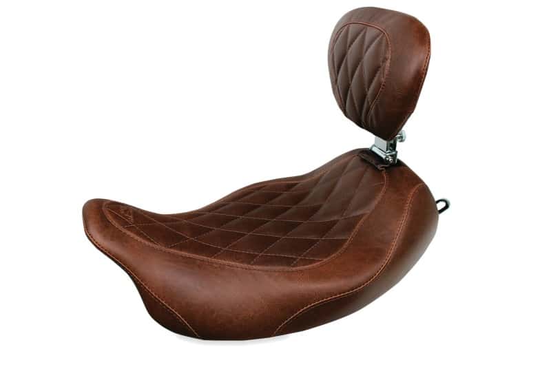 Mustang Motorcycle — Mustang 97-07 Harley Rd King,06-07 Str Glide,00-05 Eagle Wide Tripper Solo Seat - Brown - view 1