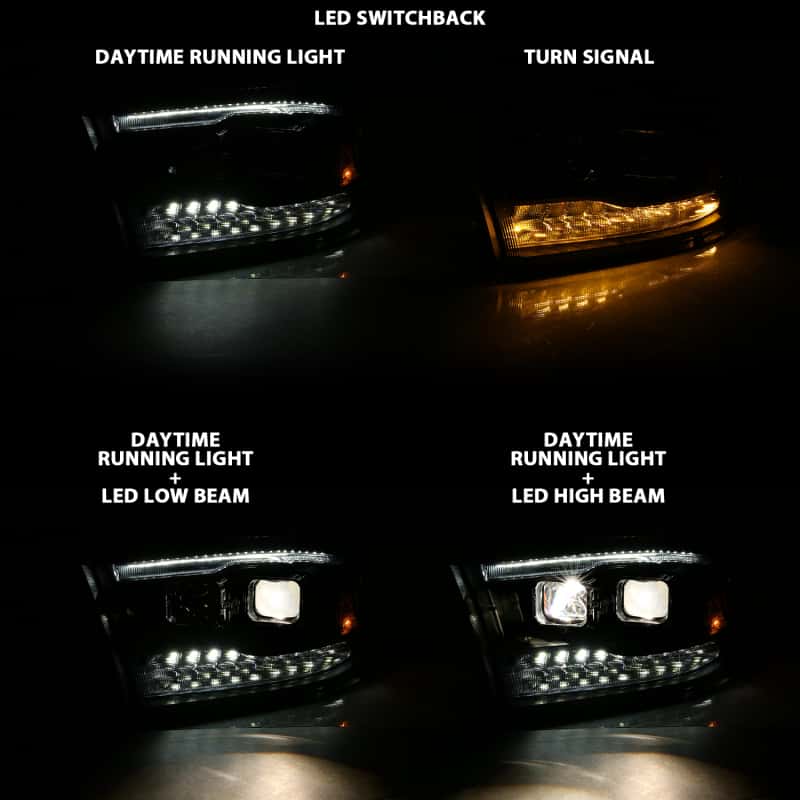 ANZO — ANZO 2009-2018 Dodge Ram 1500 Projector H.L. Switchback Black Amber
Head Light Set
HdLtSet - view 15