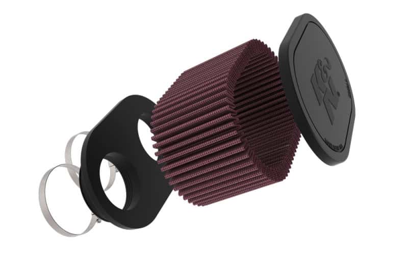 K&N Engineering — K&N 2-1/8in DUAL FLG 6-1/4 X 4inOD 3inH Universal Clamp-On Air Filter
Clamp-on Air Filter - view 3