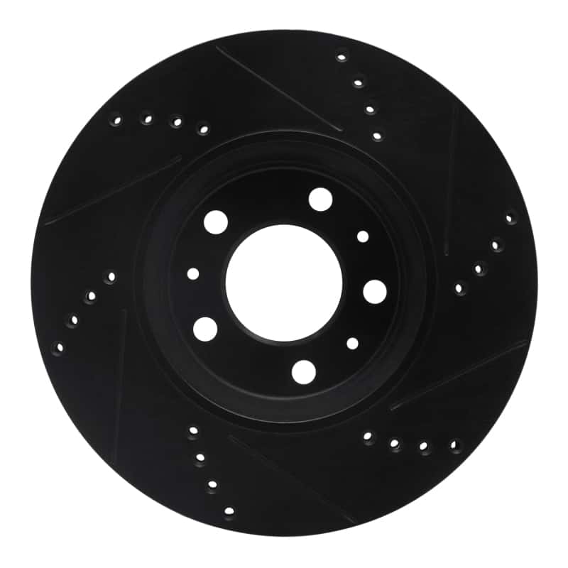 R1 Concepts — R1 06-10 Pontiac Solstice Front Left Drilled & Slotted Black Brake Rotor
R1 Brake Rotor Drill - view 5
