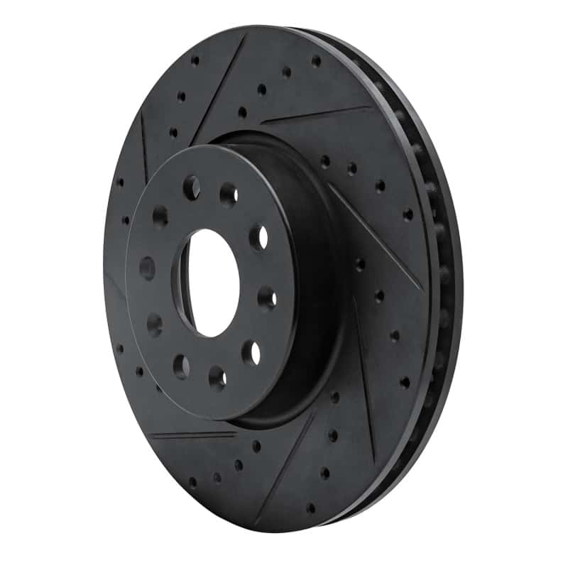 R1 Concepts — R1 16-25 Cadillac CT5 Front Left Drilled & Slotted Black Brake Rotor
R1 Brake Rotor Drill - view 2